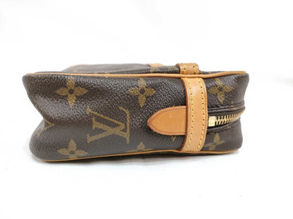 LOUIS VUITTON Monogram Louis Vuitton Compiegne Clutch Bag Monogram Brown Second Bag