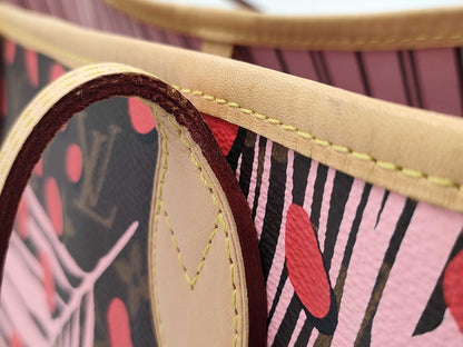 LOUIS VUITTON Monogram Neverful Junkle Dot Tote Bag