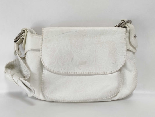 Salvatore Ferragamo 6996 Floral Embossed Tote Bag with Gancini Hardware, Shoulder Bag