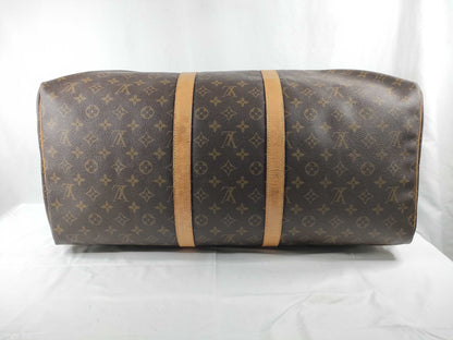 LOUIS VUITTON Monogram Keepall 55 Boston Bag, Monogram Leather, Brown, M41424/FL0999 Boston Bag