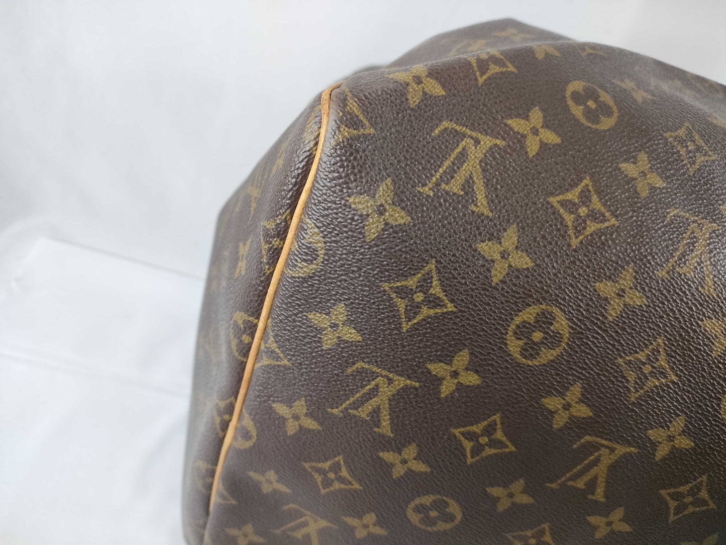 LOUIS VUITTON Monogram Keepall 55 Boston Bag, Monogram Leather, Brown, M41424/FL0999 Boston Bag