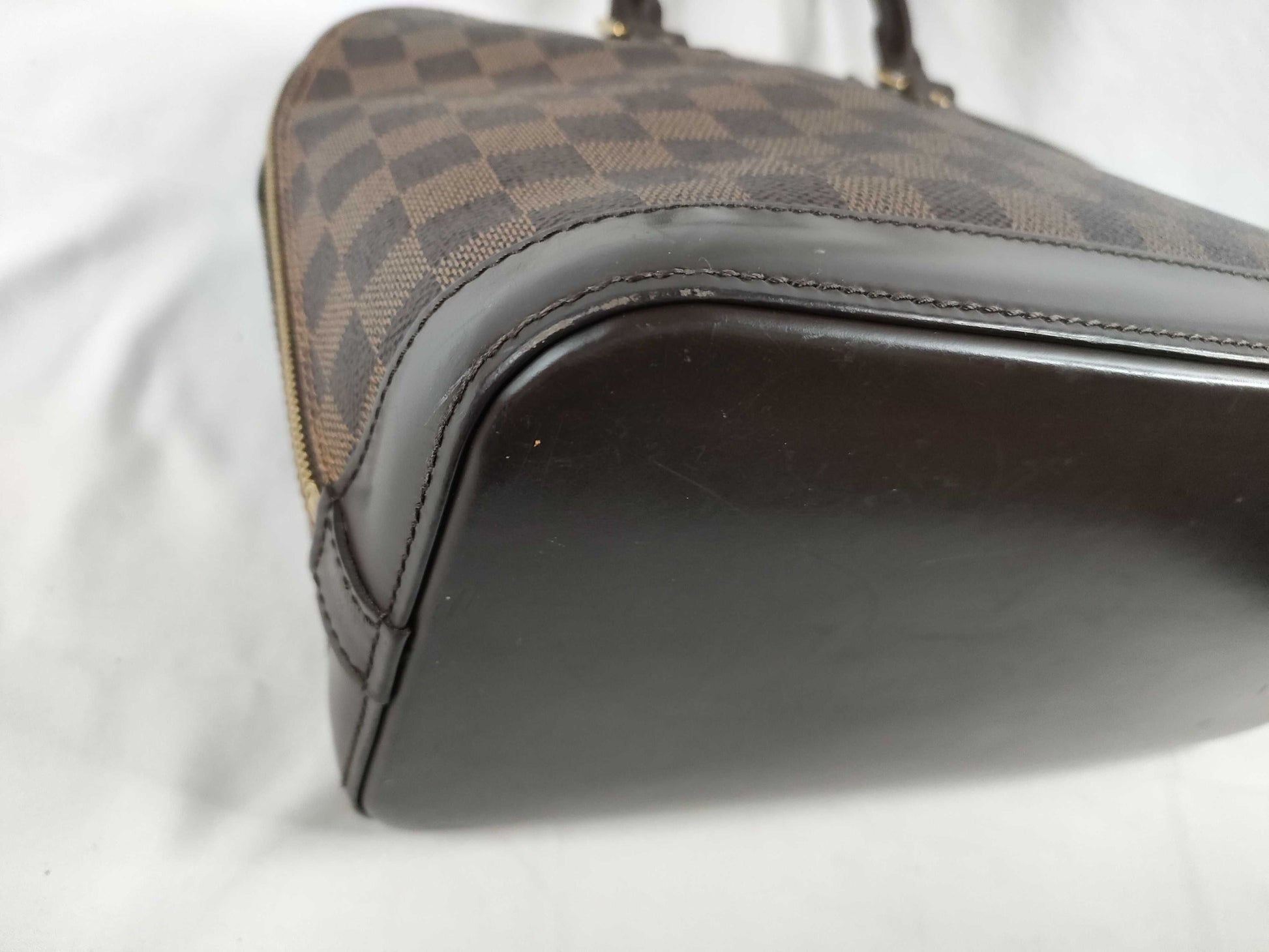 LOUIS VUITTON Damier Alma Damier Handbag Leather Brown N51131/FL2097 Handbag