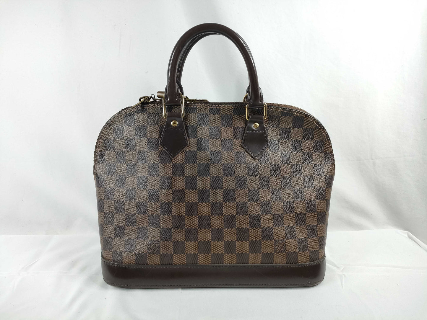 LOUIS VUITTON Damier Alma Damier Handbag Leather Brown N51131/FL2097 Handbag