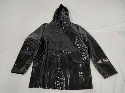 LOUIS VUITTON Louis Vuitton Enamel Hoodie Coat Black 48 Coat