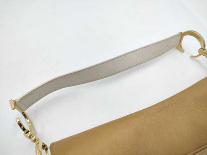 Dior DIOR Brown Kraft Paper Saddle Bag