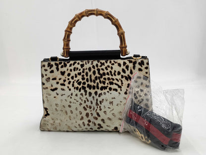 GUCCI GUCCI 459076 Horsehair Bamboo Bag