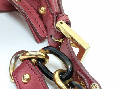 FENDI Red Baguette Shoulder Bag