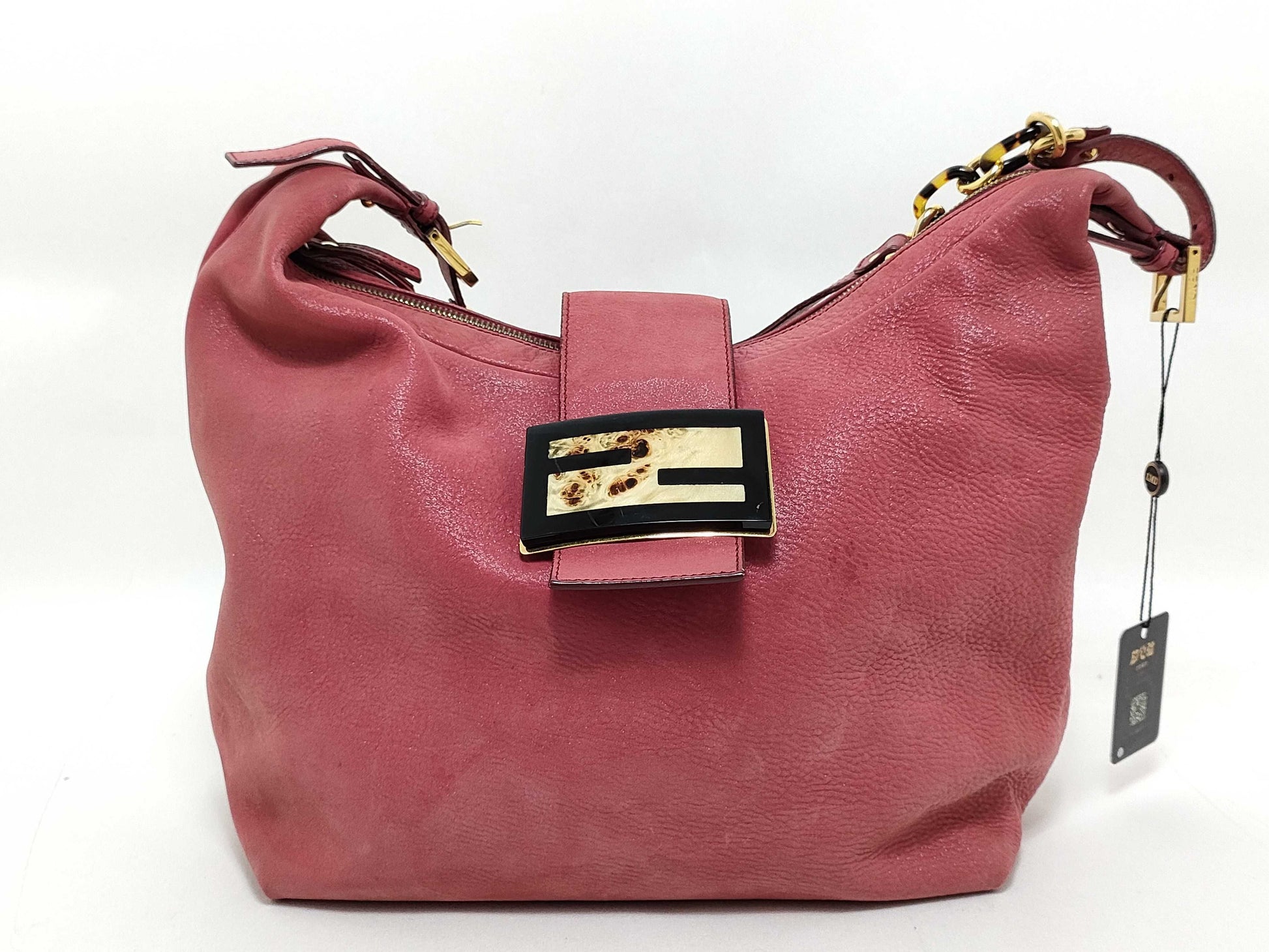 FENDI Red Baguette Shoulder Bag