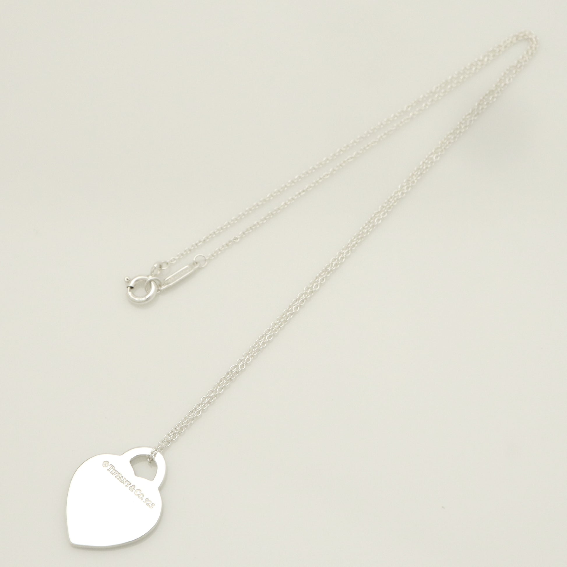 Tiffany&Co. Tiffany&Co. Tiffany&Co. Tiffany&Co. Return to Tiffany Heart Tag Enamel Necklace Silver925 SV925 Weight 3.26g Necklace