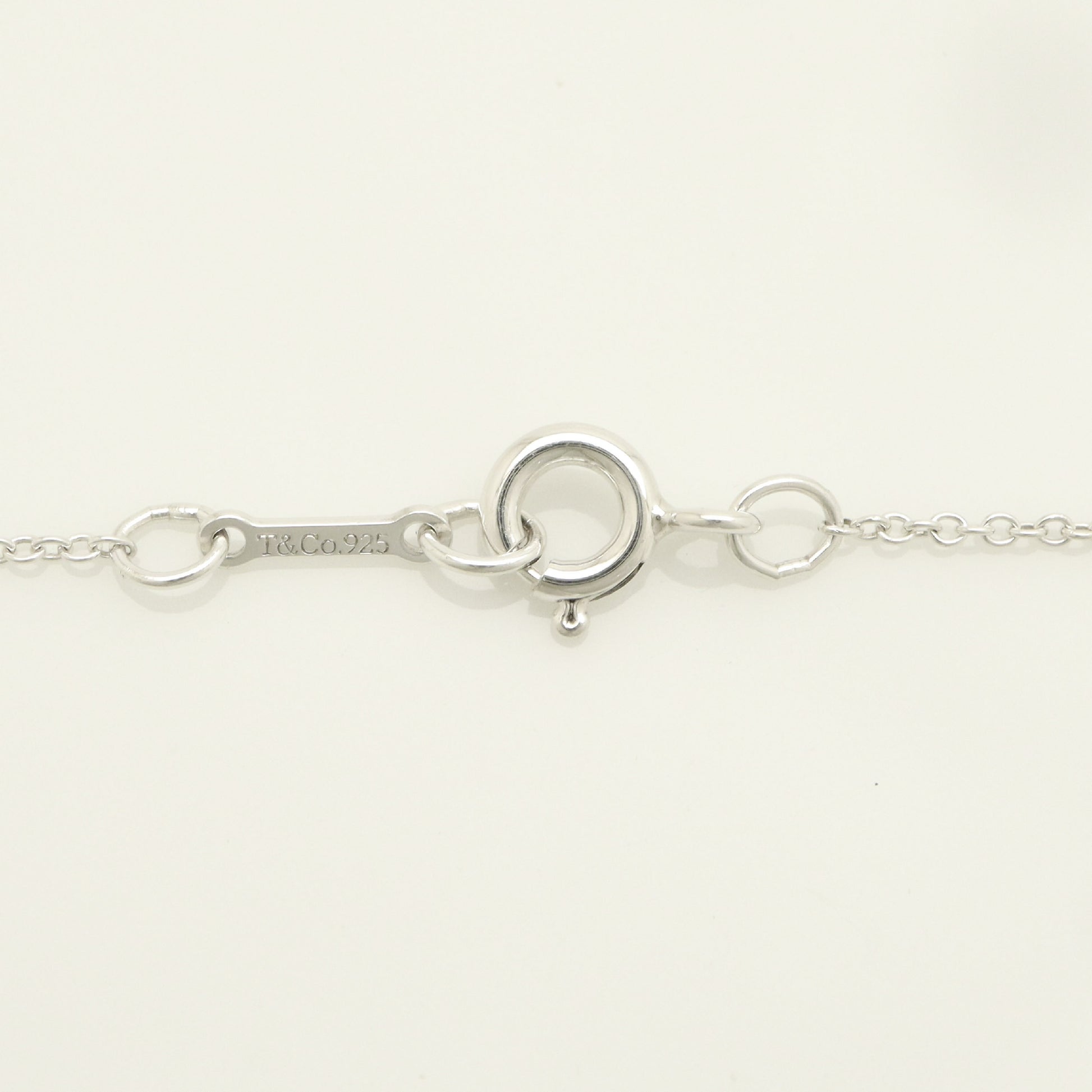 Tiffany&Co. Tiffany&Co. Tiffany&Co. Tiffany&Co. Modern Heart 1P Pink Sapphire Necklace Silver 925 SV925 Weight 4.28g Necklace