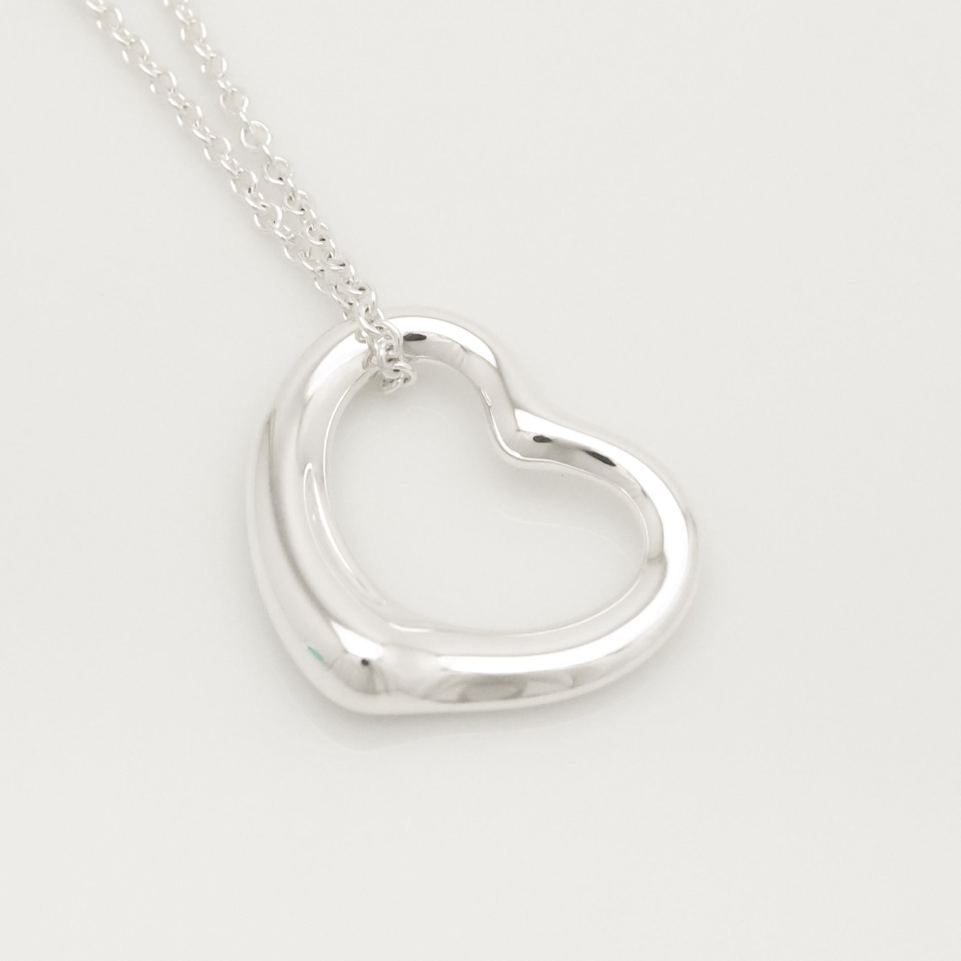 Tiffany&Co. Tiffany&Co. Tiffany&Co. TIFFANY&Co. Open Heart 22mm Elsa Peretti Necklace Silver 925 SV925 Weight 6.65g Necklace