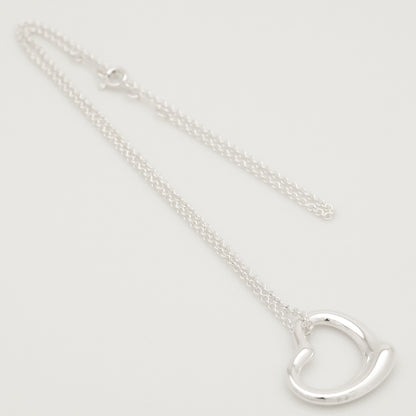 Tiffany&Co. Tiffany&Co. Tiffany&Co. TIFFANY&Co. Open Heart 22mm Elsa Peretti Necklace Silver 925 SV925 Weight 6.65g Necklace