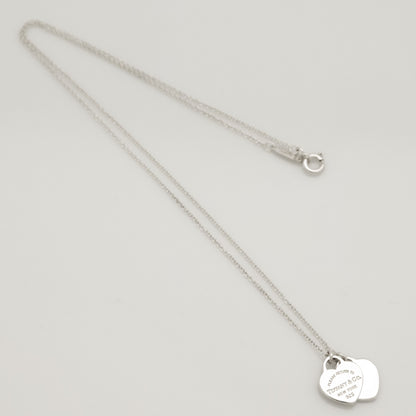 Tiffany&Co. Tiffany&Co. Tiffany&Co. Tiffany&Co. Return to Tiffany Mini Double Heart Tag Necklace Silver 925 SV925 Weight 2.84g Necklace