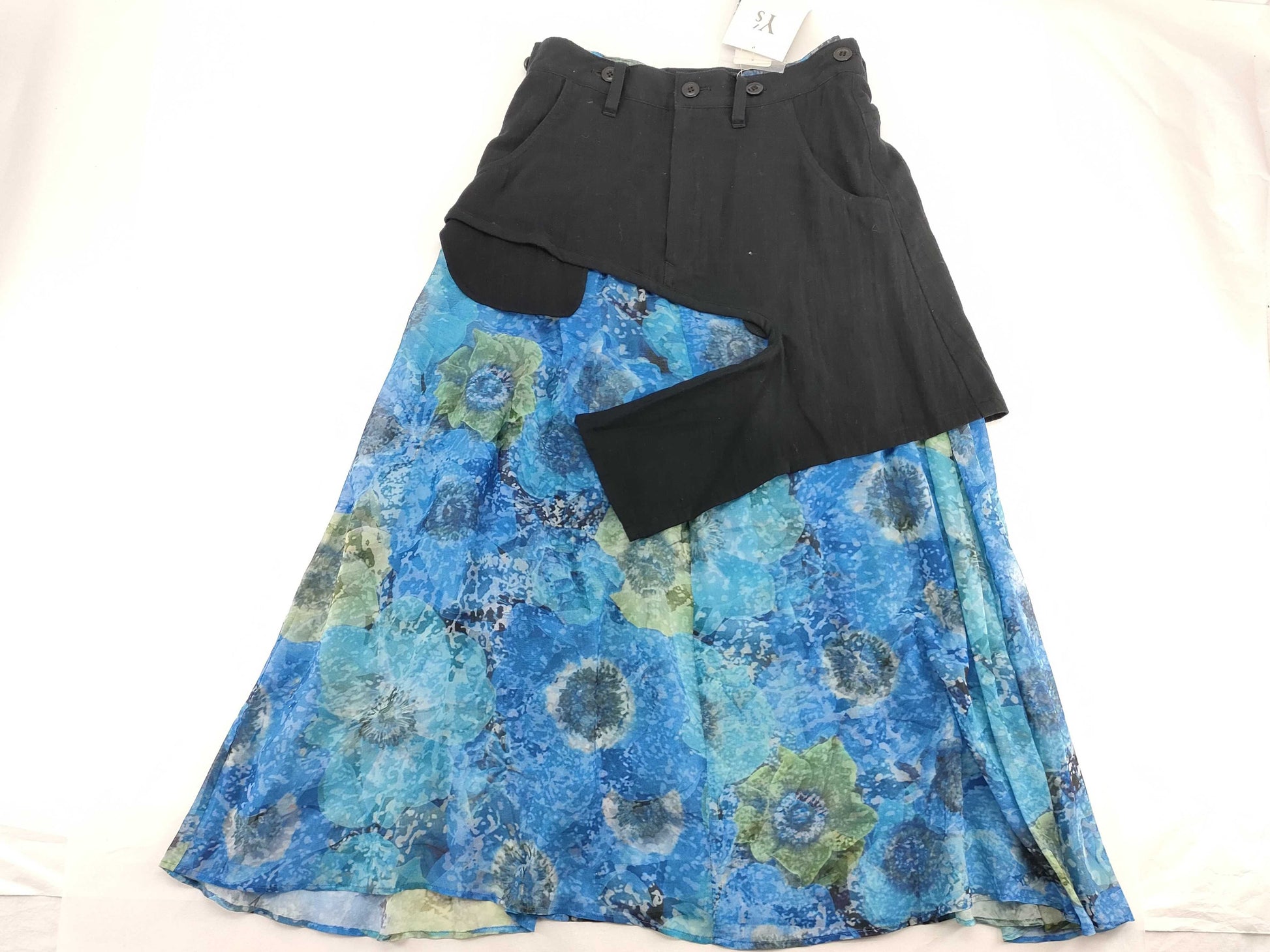 New Ys Yohji Yamamoto Floral Print Long Skirt with Tags