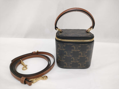 CELINE Triomphe Mini Vanity Shoulder Bag with Strap