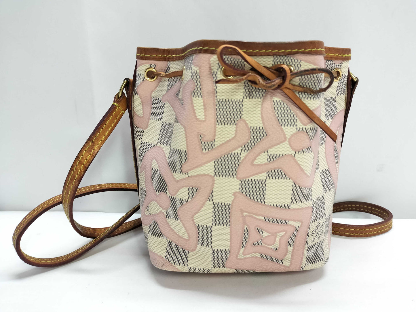 LOUIS VUITTON Damier Azur LOUIS VUITTON Nano Noe Mini Shoulder Bag Shoulder Bag