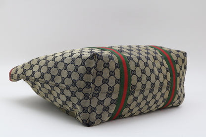 GUCCI GG Canvas Sherry Line Tote Bag
