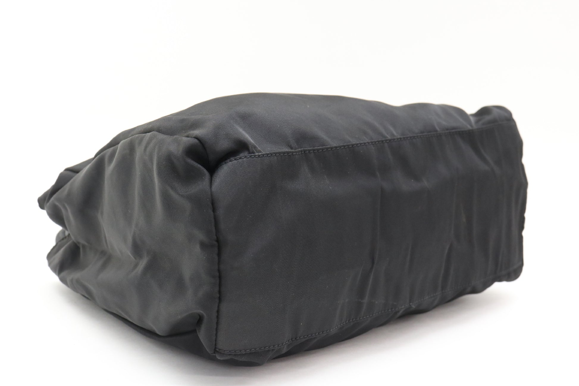 PRADA nylon triangular logo handbag