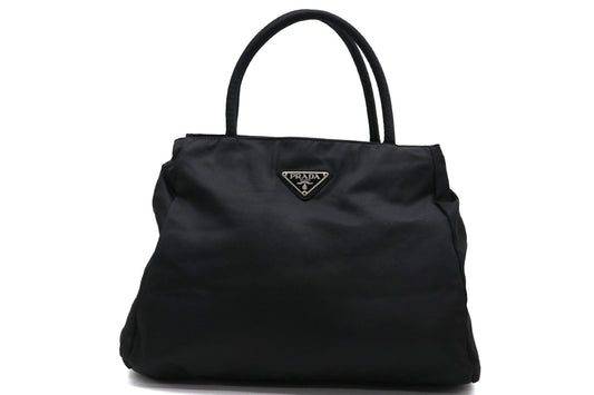 PRADA nylon triangular logo handbag
