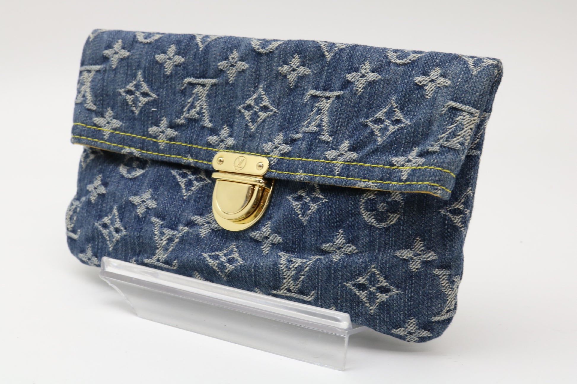 LOUIS VUITTON Monogram Denim Monogram Denim Pouch