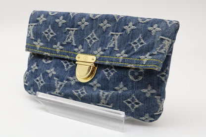 LOUIS VUITTON Monogram Denim Monogram Denim Pouch