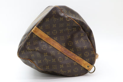 LOUIS VUITTON Monogram Keepall Bandouliere 55 Boston Bag