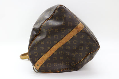 LOUIS VUITTON Monogram Keepall Bandouliere 55 Boston Bag