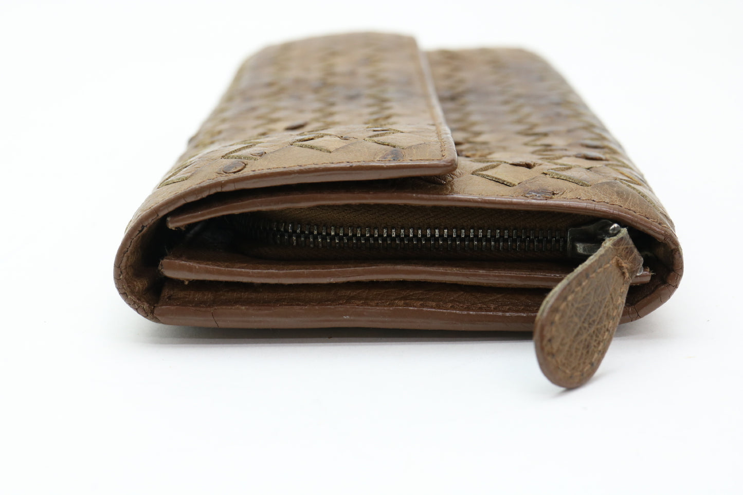 BOTTEGA VENETA Intrecciato Ostrich Intrecciato Wallet