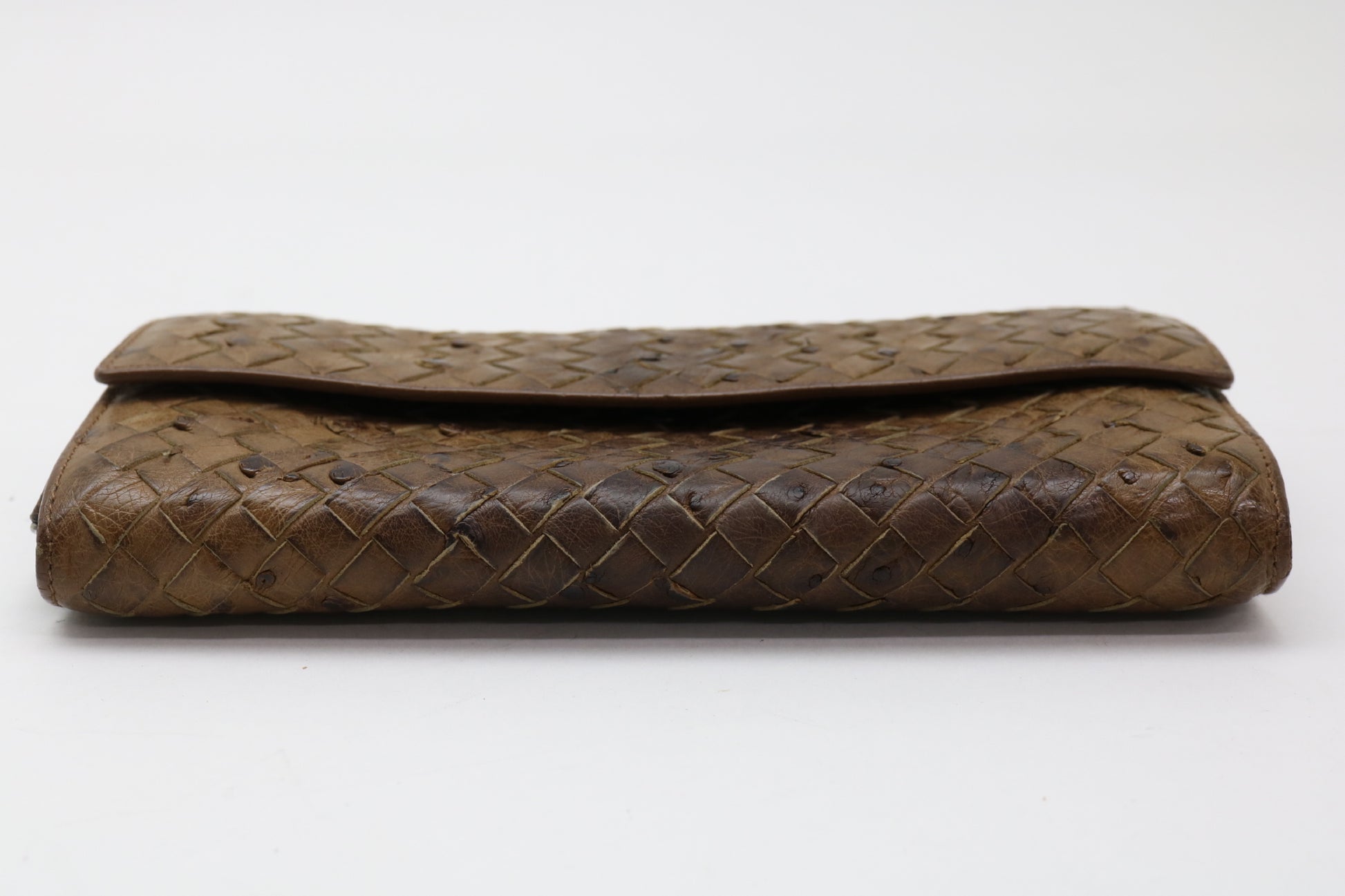 BOTTEGA VENETA Intrecciato Ostrich Intrecciato Wallet