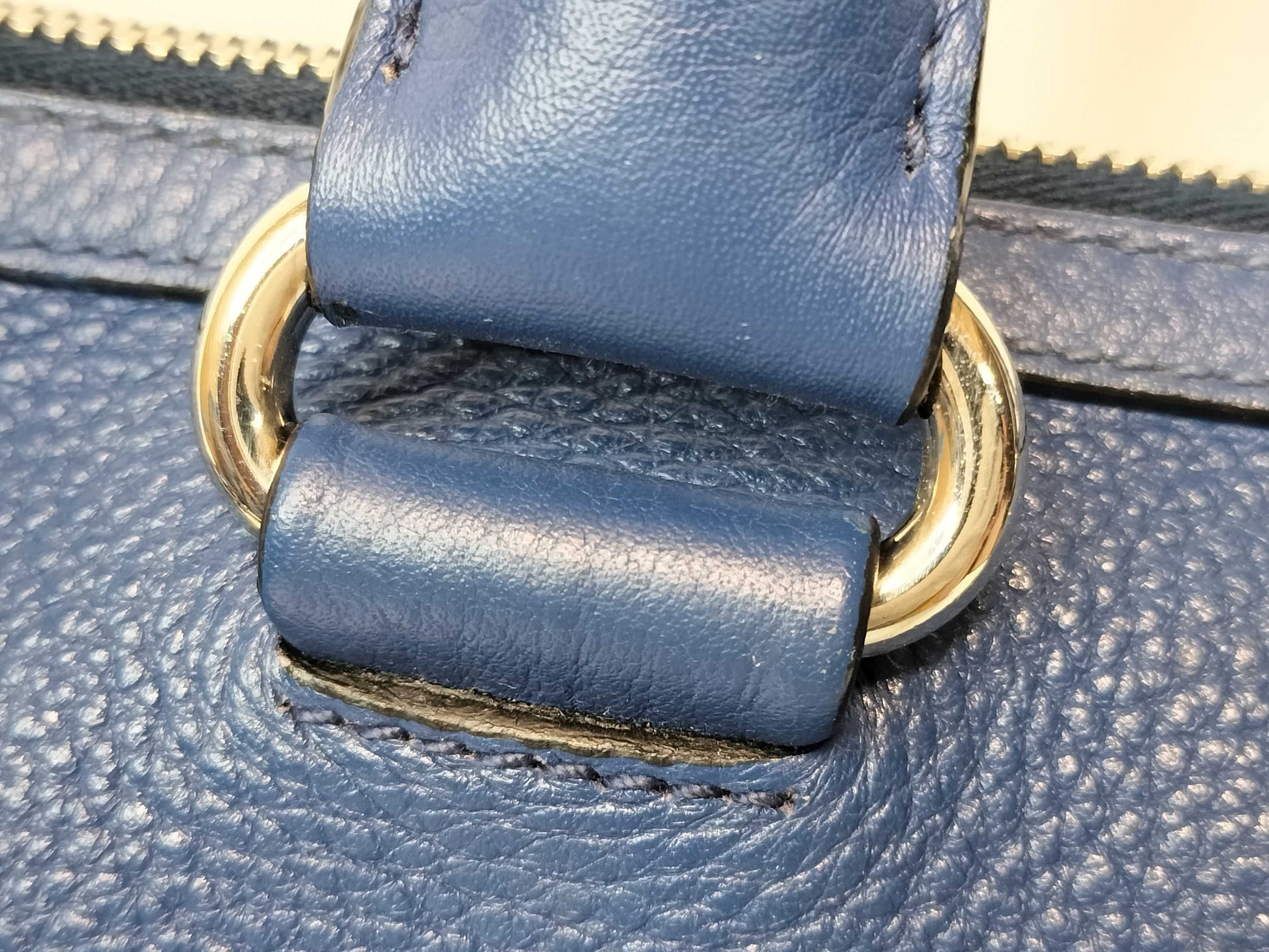 PRADA Vitello 2-Way Blue Handbag