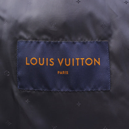 LOUIS VUITTON Men's Leather Jacket/Blouson with Logo Patch and Monogram in Black