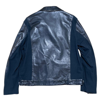 UNDERCOVER UC1B4207-1 "ONCE IN A LIFETIME" Light Leather Rider's Jacket, Black, Size 2