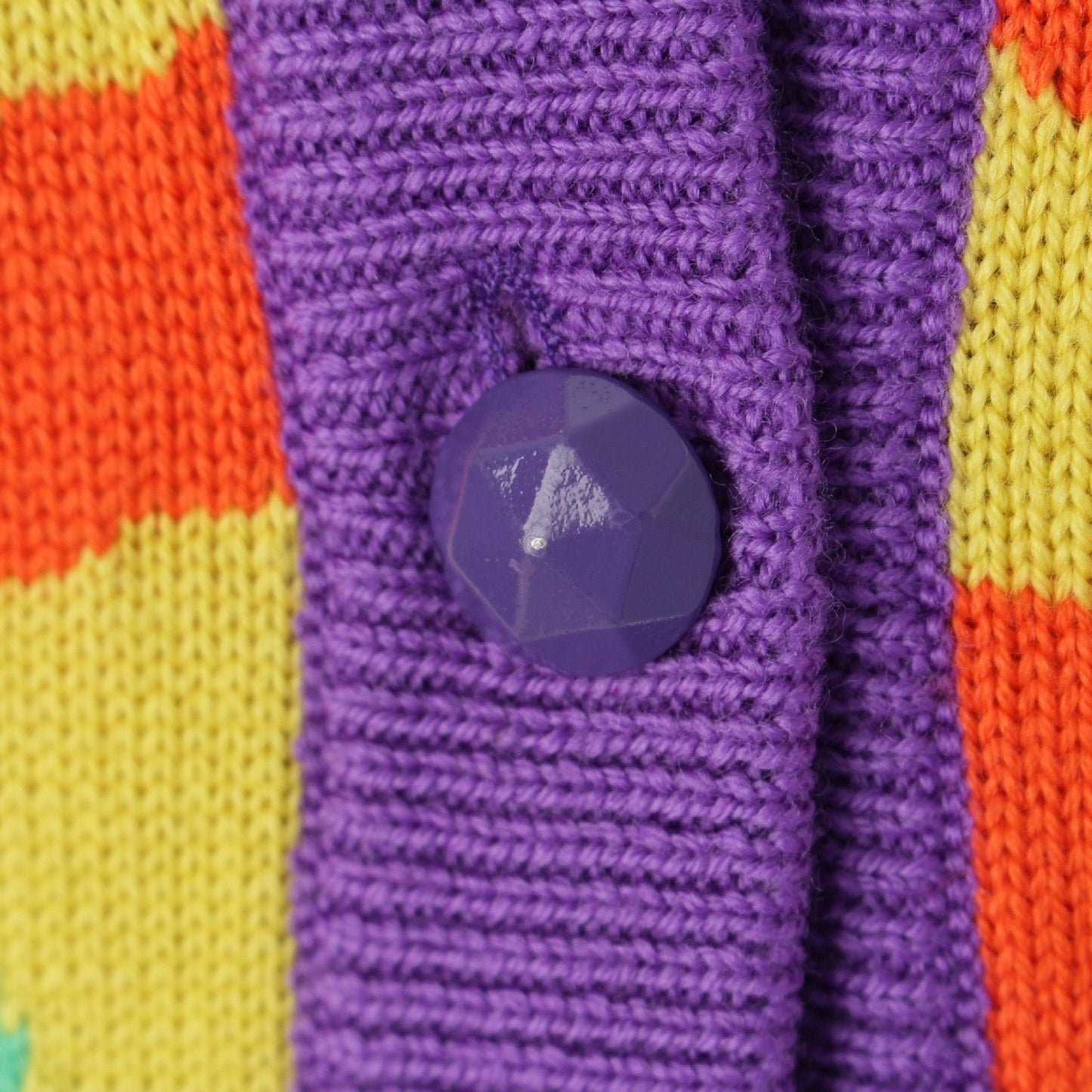 VERSACE Gianni Versace Wool Knit All-Over Print Cardigan, Multicolor, Size 0