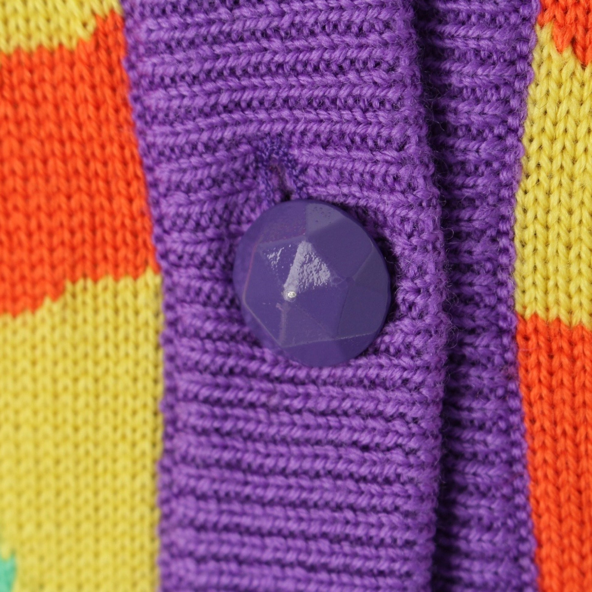 VERSACE Gianni Versace Wool Knit All-Over Print Cardigan, Multicolor, Size 0