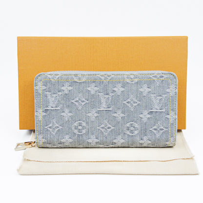 LOUIS VUITTON Monogram Denim Zippy Wallet M13214 RFID Compatible Wallet with Box and Dust Bag
