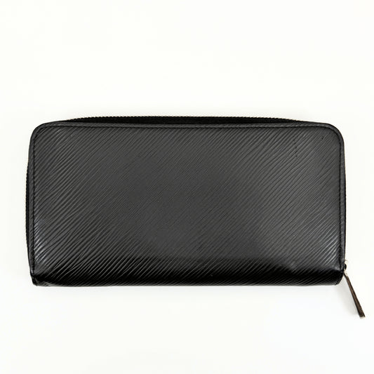 LOUIS VUITTON Epi Zippy Wallet Noir Hot Pink M64838 Wallet