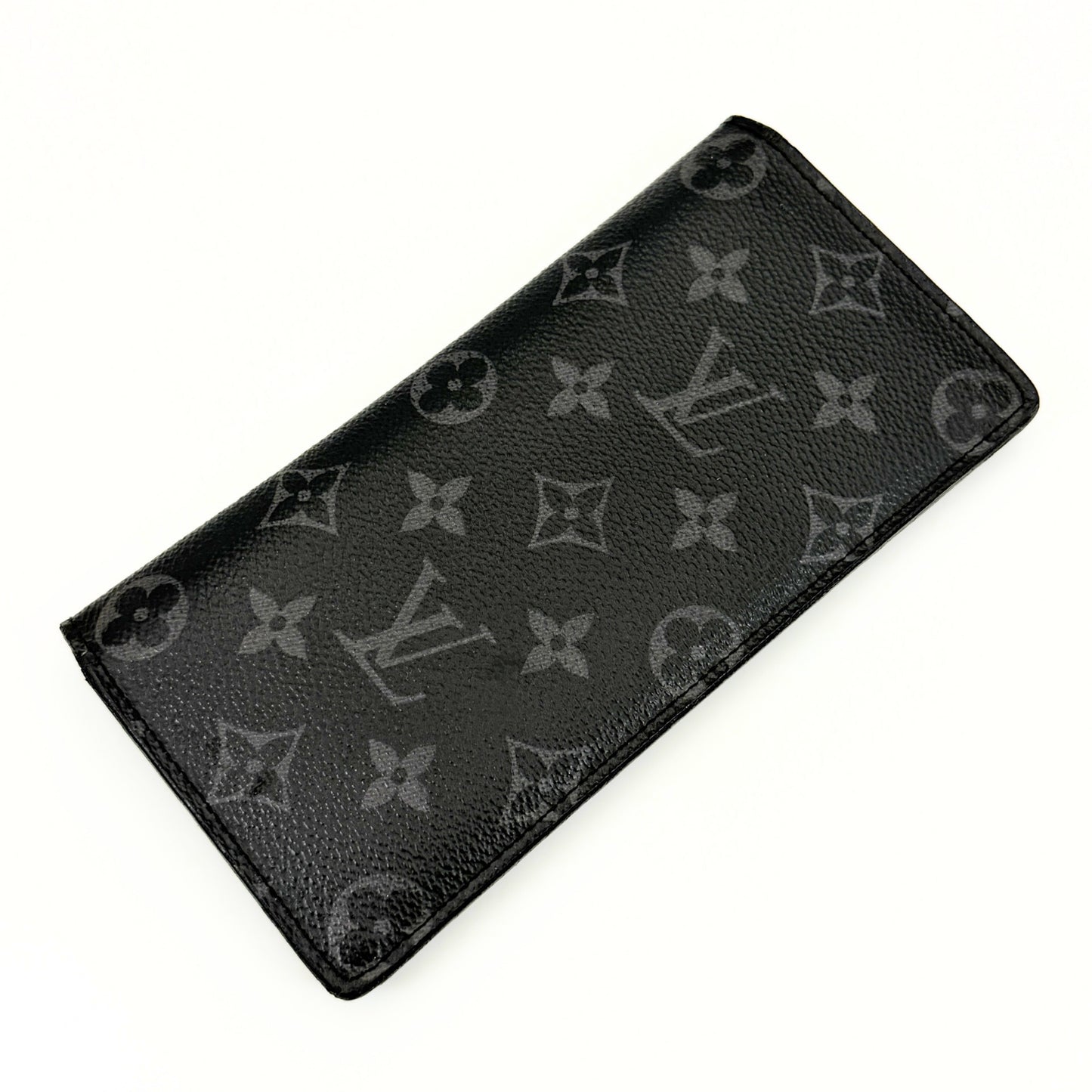 LOUIS VUITTON Monogram Eclipse Portefeuille Brazza Bifold Long Wallet M61697 Wallet