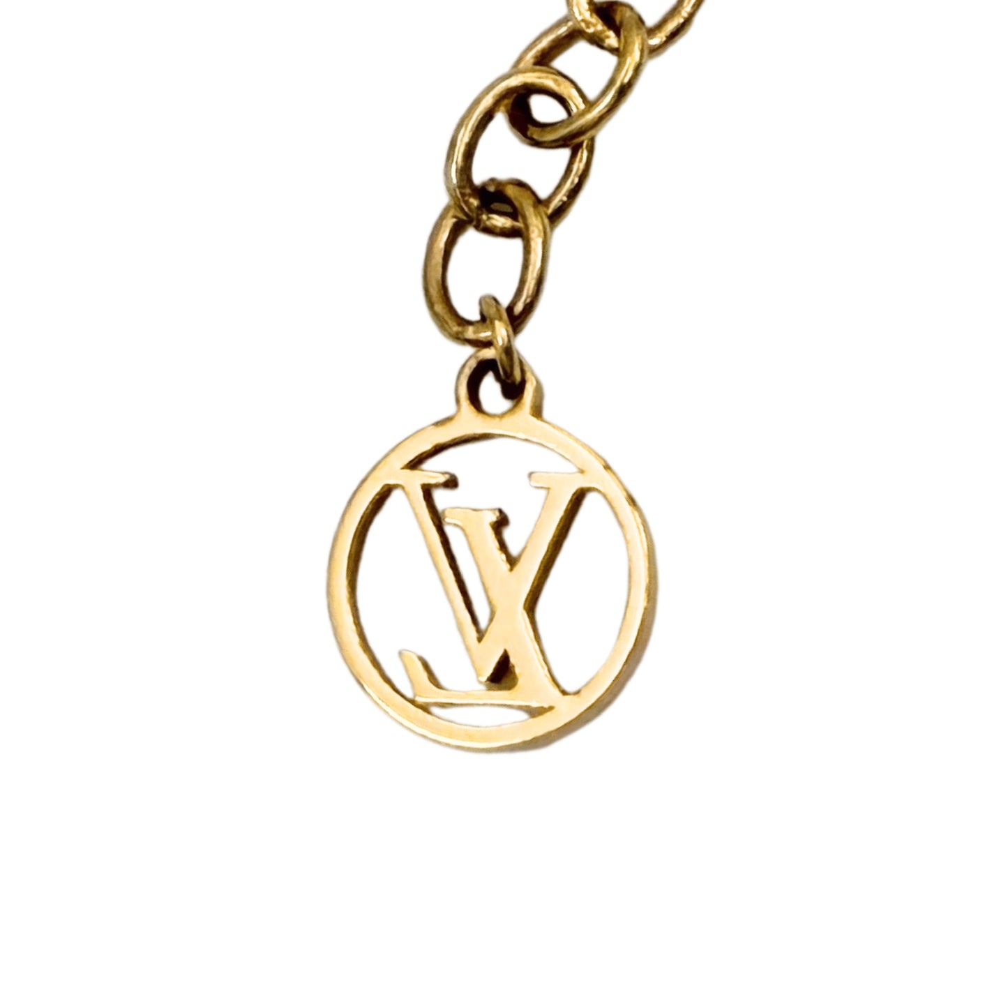 LOUIS VUITTON M63141 Nanogram Miniature Name Tag Necklace 