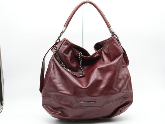 BURBERRY BURBERRY Chain Bag Burgundy Handbag