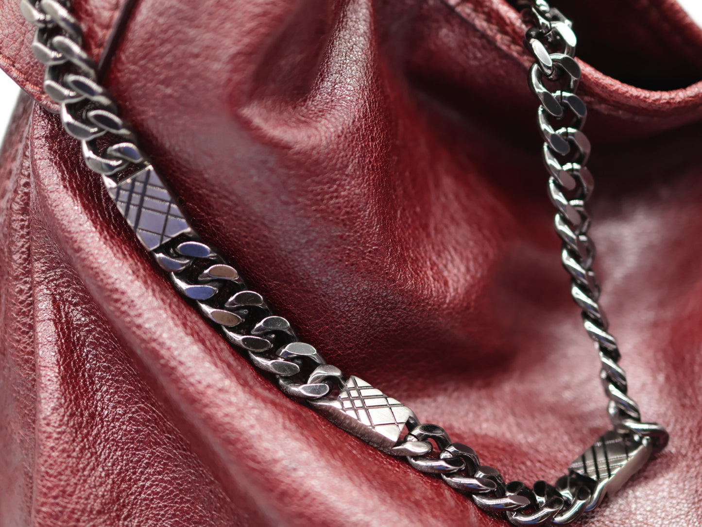 BURBERRY BURBERRY Chain Bag Burgundy Handbag