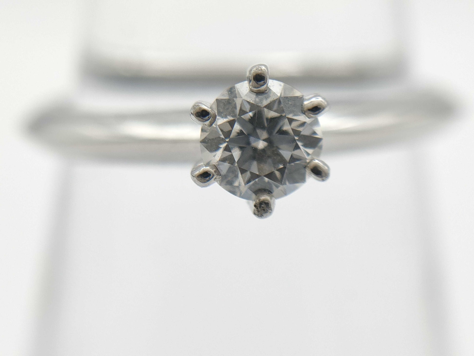 Tiffany & Co. Solitaire D0.24ct PT950 3.6g Ring 