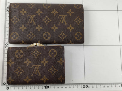 LOUIS VUITTON Monogram LV Monogram Two-Piece Wallet Set: Porte Monnaie Credit M61723/Portefeuille Viennois M61674
