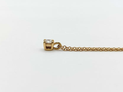 Tiffany & Co. Solitaire 1PD PG Au750 1.7g Necklace 