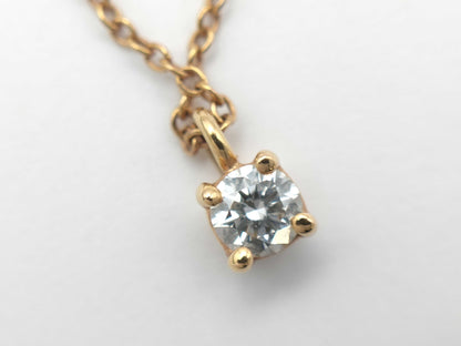 Tiffany & Co. Solitaire 1PD PG Au750 1.7g Necklace 