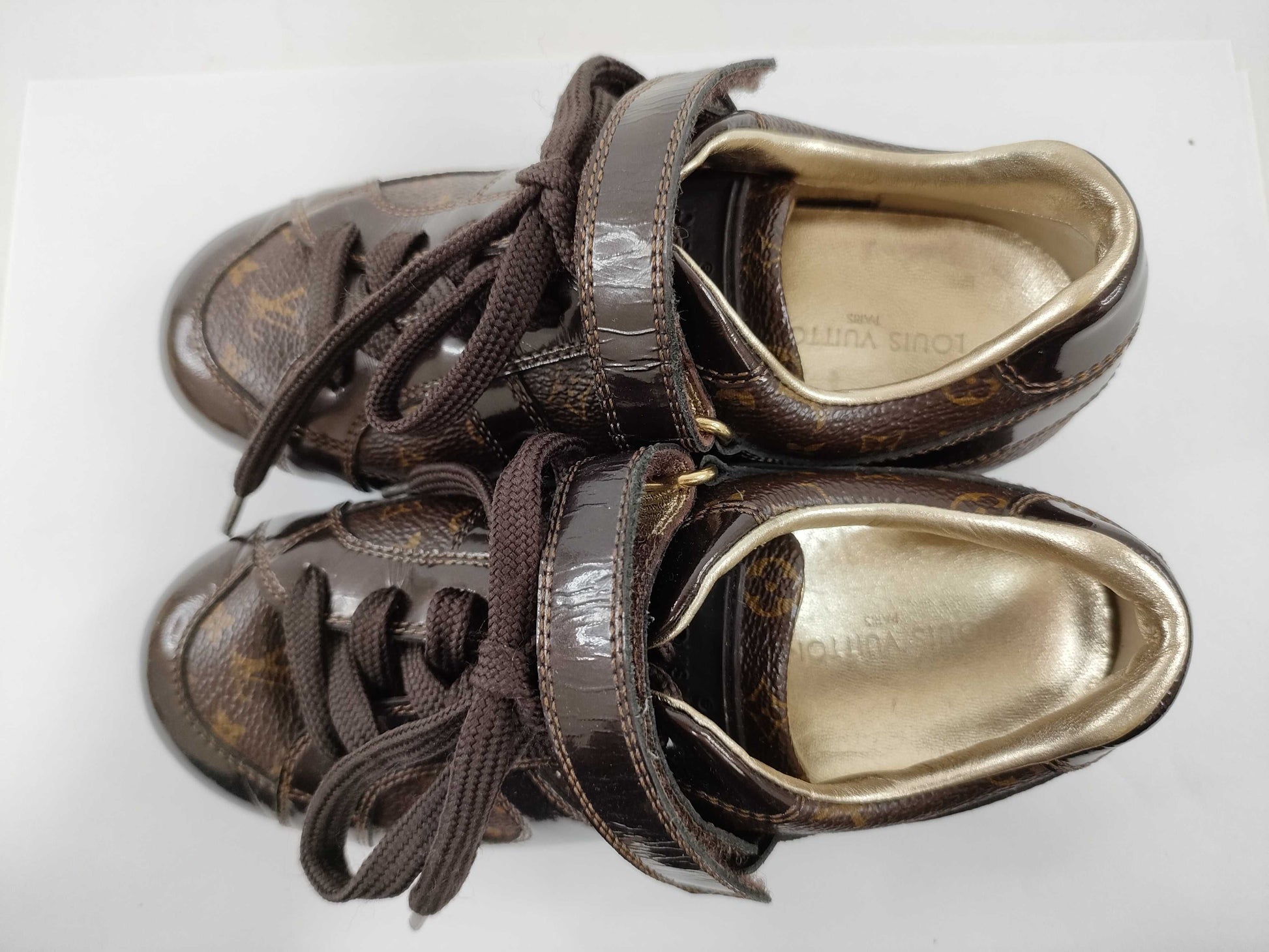 LOUIS VUITTON Monogram Children's Shoes Monogram GO1019 Size 28 Sneakers