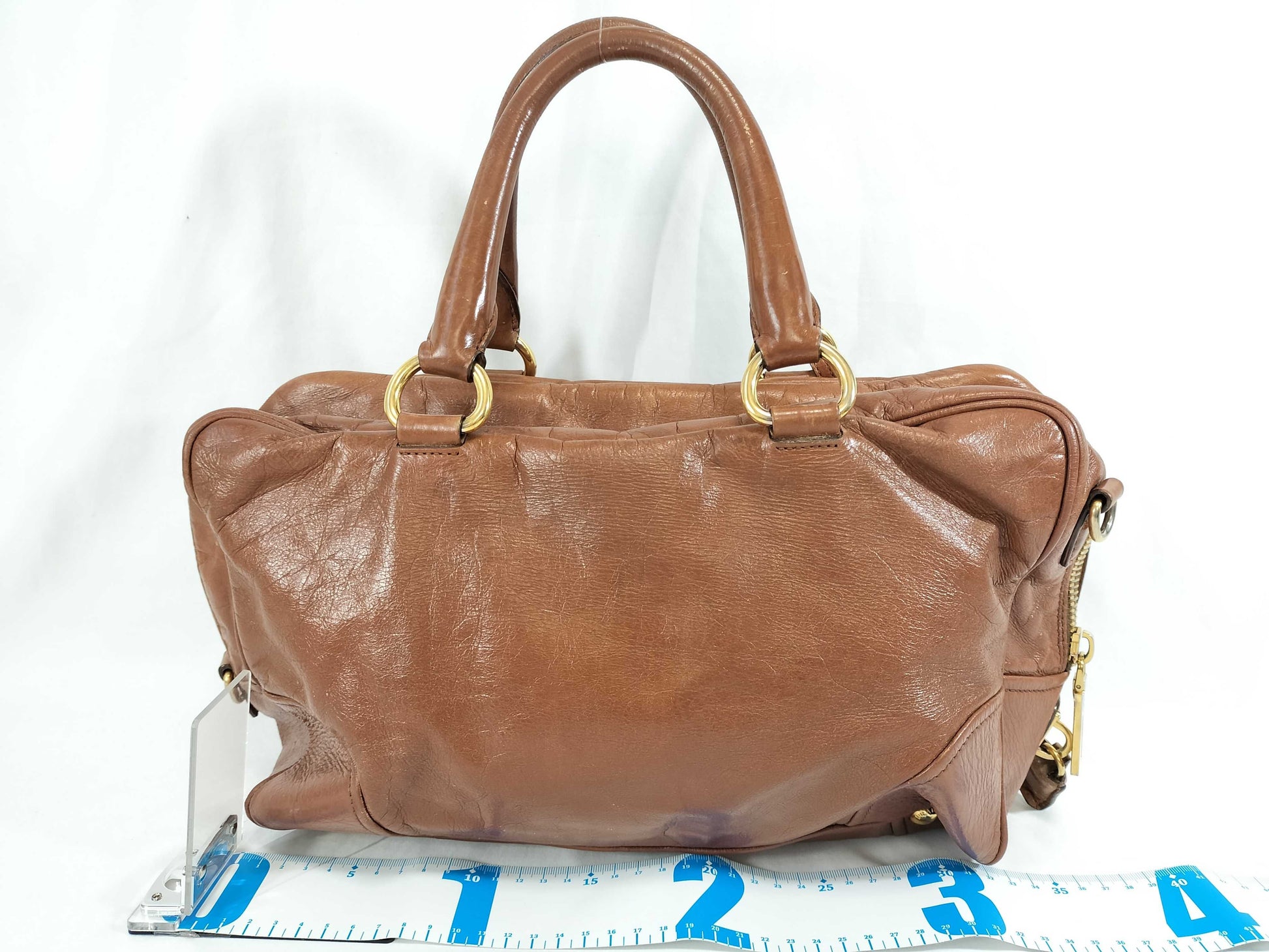 PRADA Leather 2-Way Bag Handbag