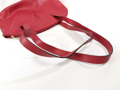 Yves Saint Laurent Cassandra Logo Stitch Round Tote Bag