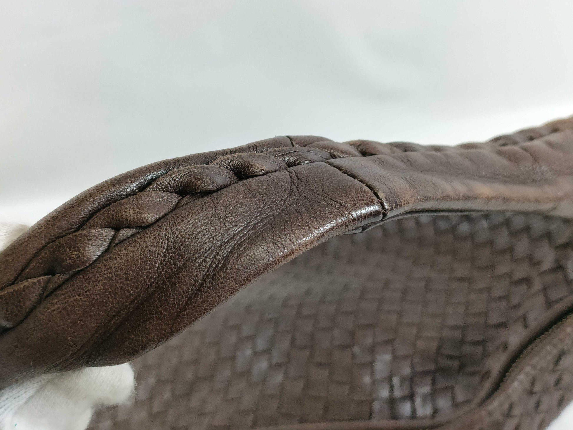 BOTTEGA VENETA Intrecciato Bottega Veneta Hobo Dark Brown Shoulder Bag