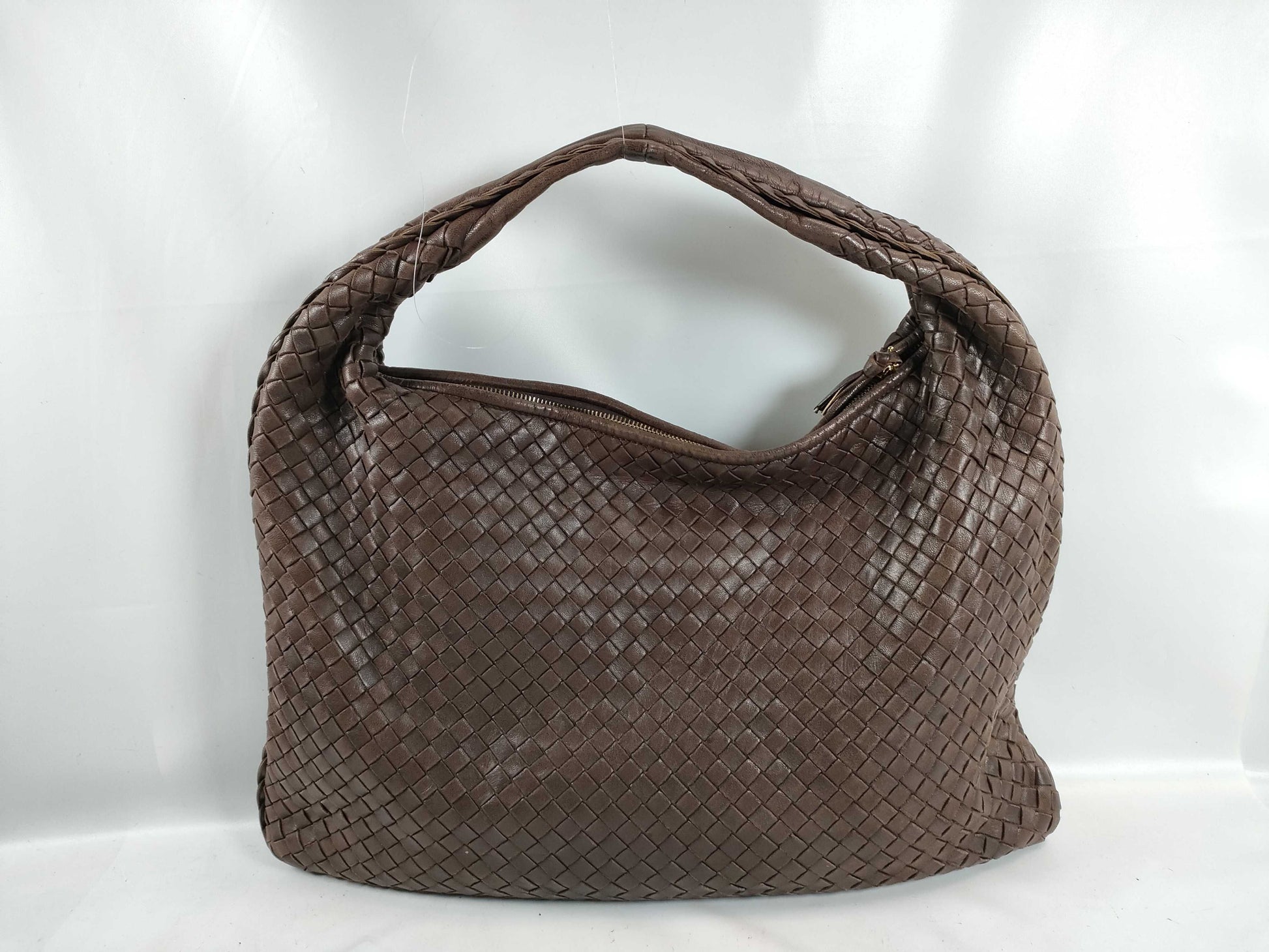 BOTTEGA VENETA Intrecciato Bottega Veneta Hobo Dark Brown Shoulder Bag