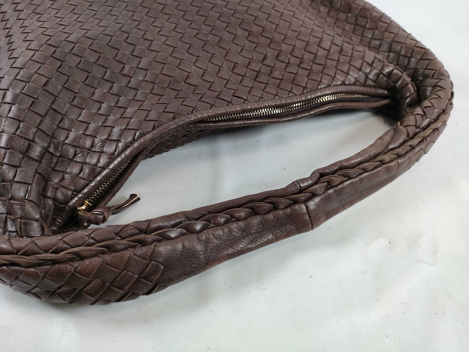 BOTTEGA VENETA Intrecciato Bottega Veneta Hobo Dark Brown Shoulder Bag